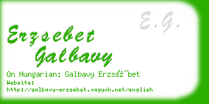 erzsebet galbavy business card